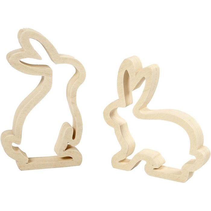 Harer, H: 14 cm, D: 2 cm, B: 13 cm, 2 stk./ 1 pk.