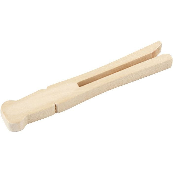 Tøjklemmer, L: 9,5 cm, B: 1,4 cm, 6 stk./ 1 pk.