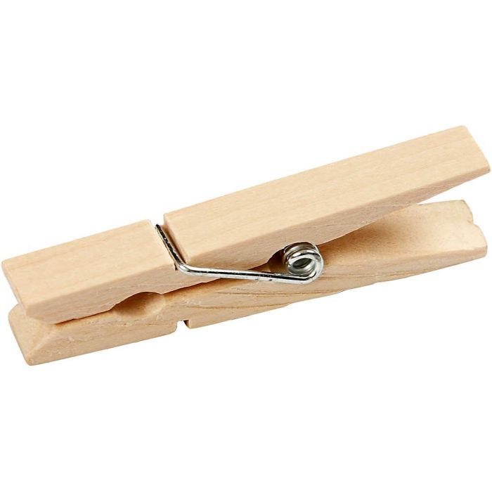 Tøjklemmer, L: 48 mm, B: 6 mm, 50 stk./ 1 pk.