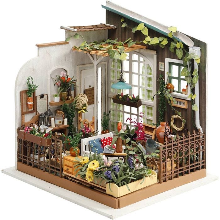 Miniaturerum, Have, 21 cm, 19,5 cm, 1 stk.