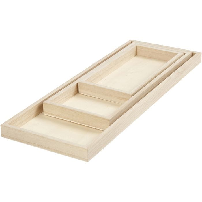 Bakker, L: 20+30+40 cm, B: 10+12+15 cm, 3 stk./ 1 pk.