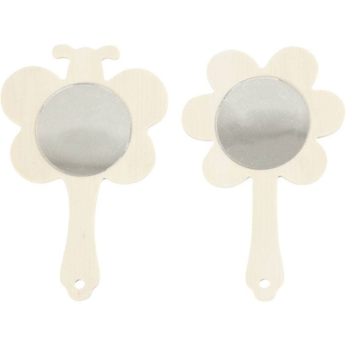 Håndspejle, H: 13,9 cm, B: 9 cm, 2 stk./ 1 pk.
