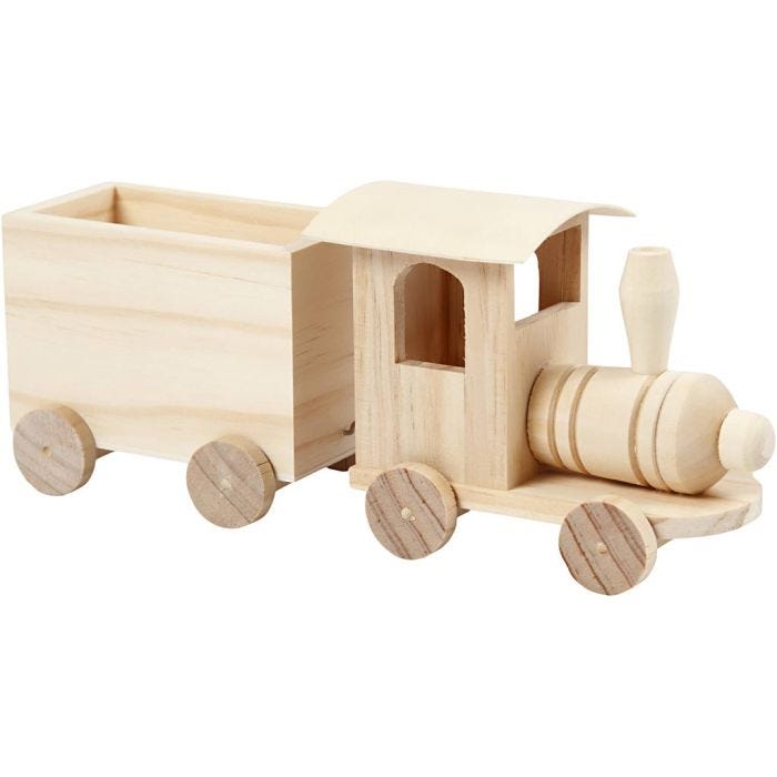 Tog med vogn, 9,5 cm, 21,5 cm, 6,5 cm, 1 stk.
