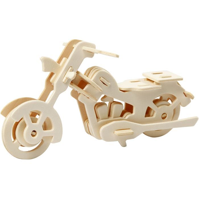 3D konstruktionsfigur, motorcykel, 19x9x9 cm, 1 stk.