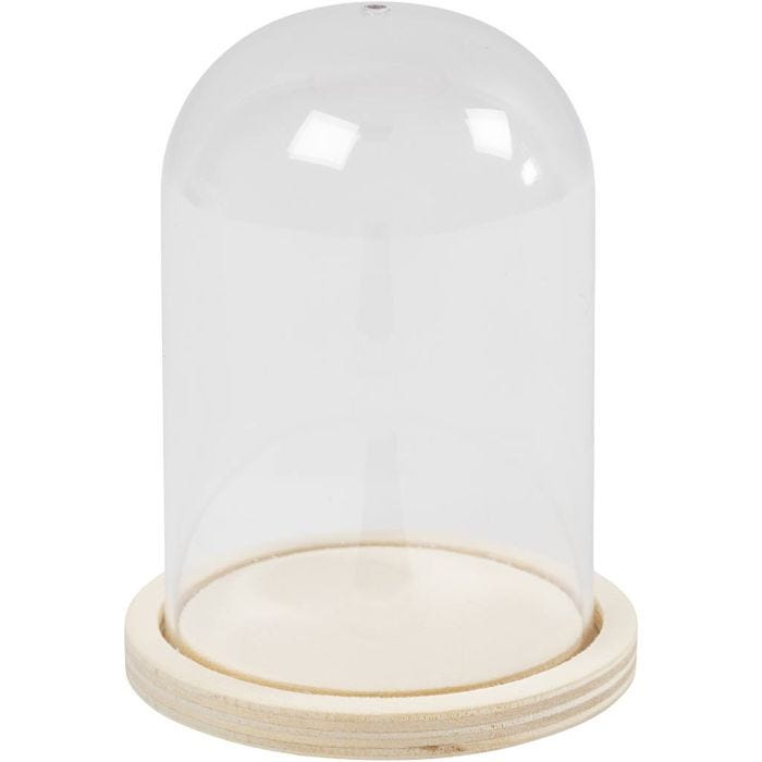 Klokke på træfod, H: 9,5 cm, diam. 6 cm, hulstr. 3 mm, 1 stk.