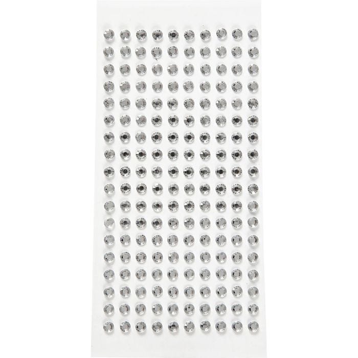 Rhinsten, diam. 5 mm, sølv, 144 stk./ 1 pk.