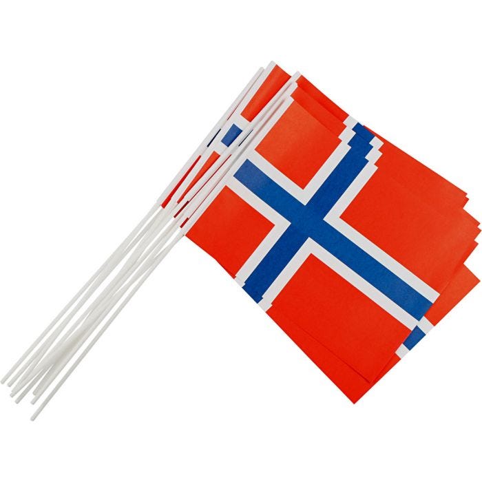 Papirflag, str. 20x25 cm, 10 stk./ 1 pk.