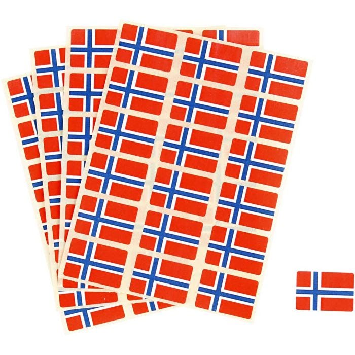 Selvklæbende flag, 15x22 mm, 72stk./ 1 pk.