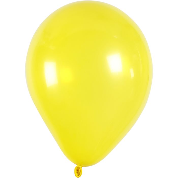 Balloner, runde, diam. 23 cm, gul, 10 stk./ 1 pk.