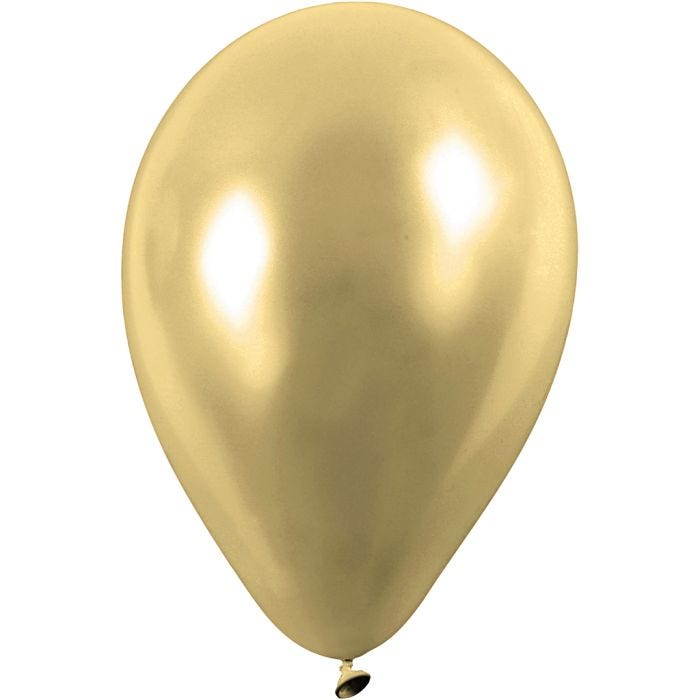 Balloner, runde, diam. 23 cm, guld, 8 stk./ 1 pk.