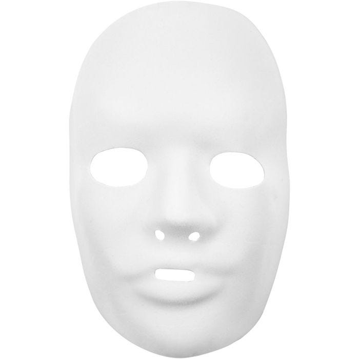 Helmaske, H: 24 cm, B: 15,5 cm, hvid, 12 stk./ 1 pk.