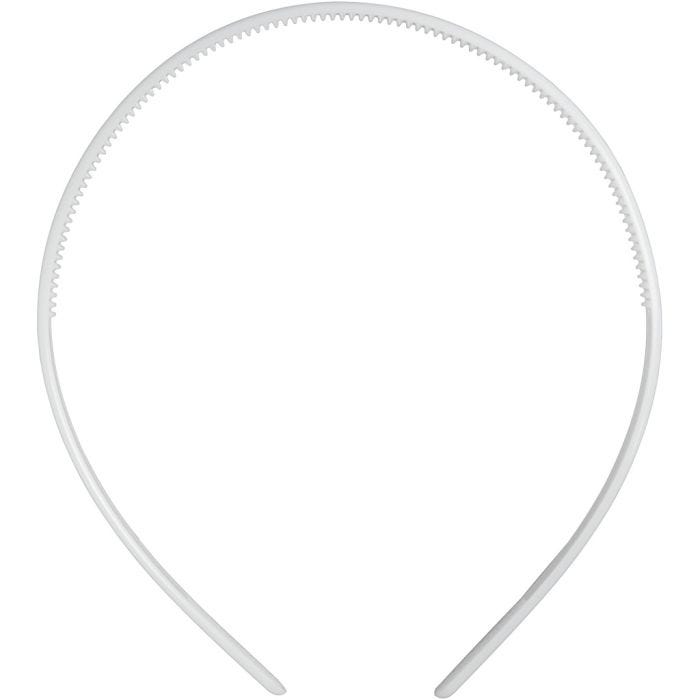Hårbøjle , B: 8 mm, hvid, 5 stk./ 1 pk.