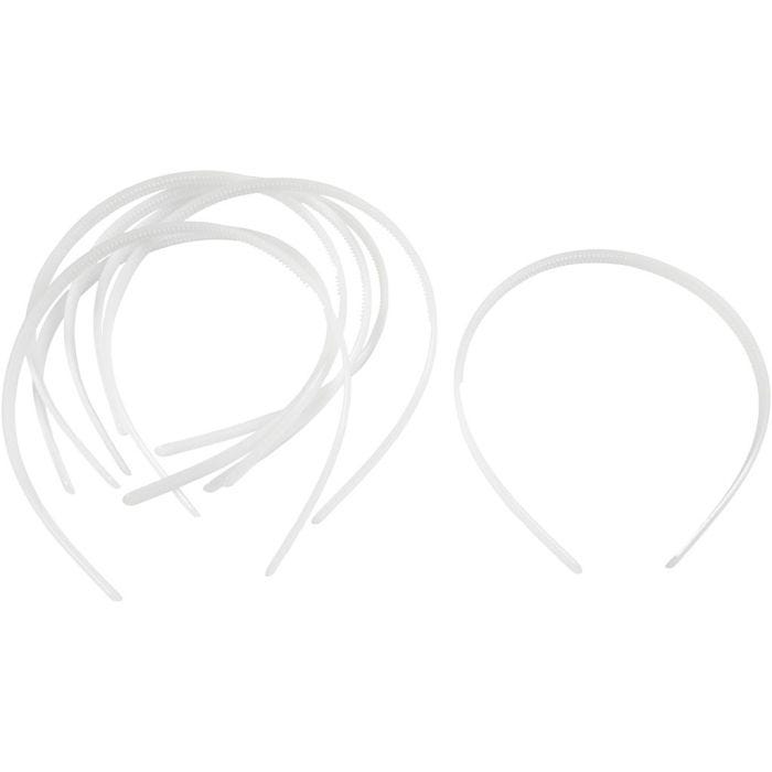 Hårbøjle , B: 8 mm, hvid, 20 stk./ 1 pk.