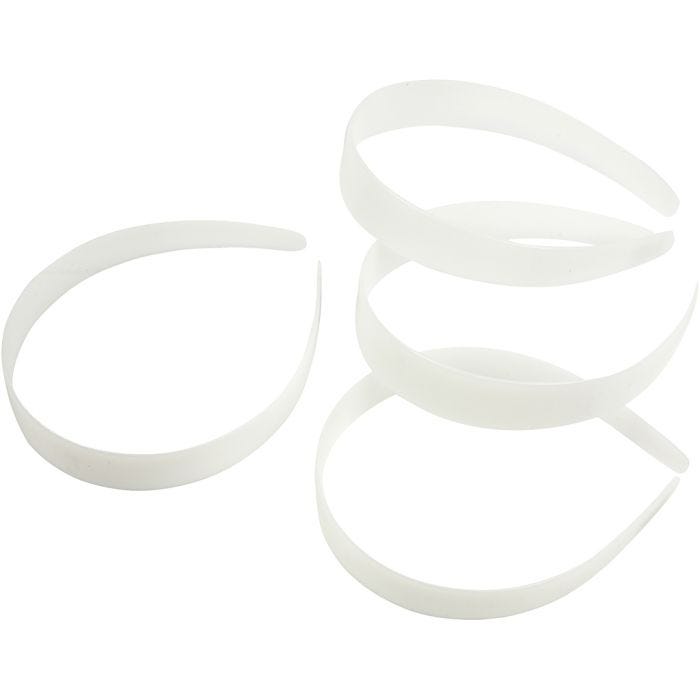 Hårbøjle, B: 25 mm, hvid, 5 stk./ 1 pk.