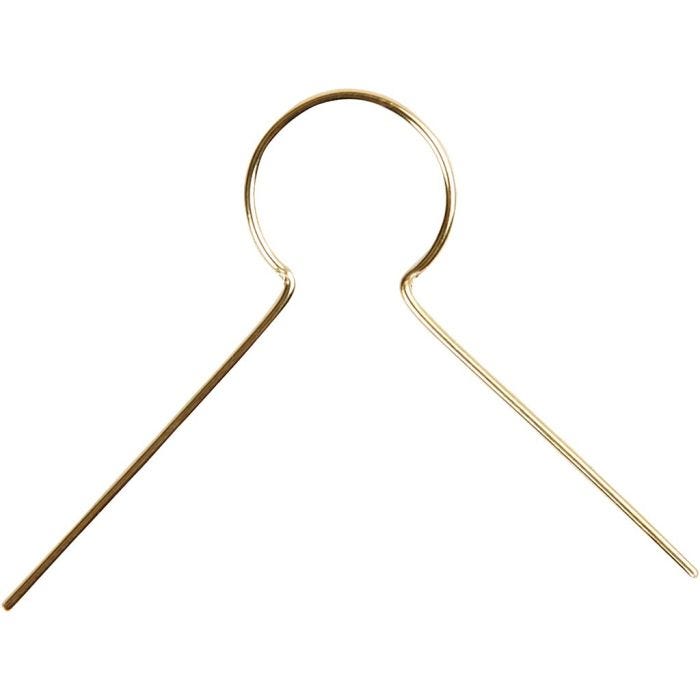 Ophæng, L: 22 mm, hulstr. 8 mm, forgyldt, 50 stk./ 1 pk.