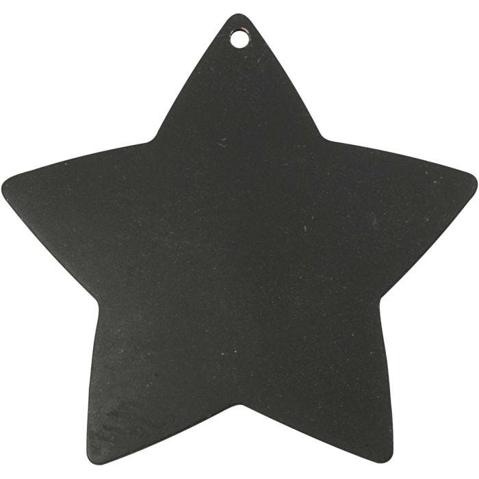 Stjerne, 37 mm, 1 mm, sort, 1 stk.
