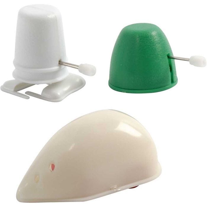 Mekanisk figur, H: 30+35+45 mm, 3 stk./ 1 pk.