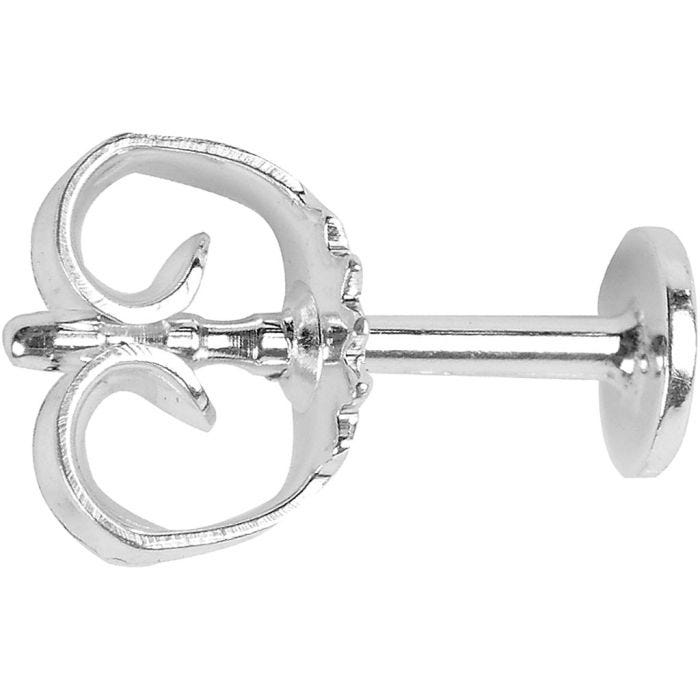 Ørestikker, L: 13 mm, diam. 5 mm, sølv, 10 stk./ 1 pk.