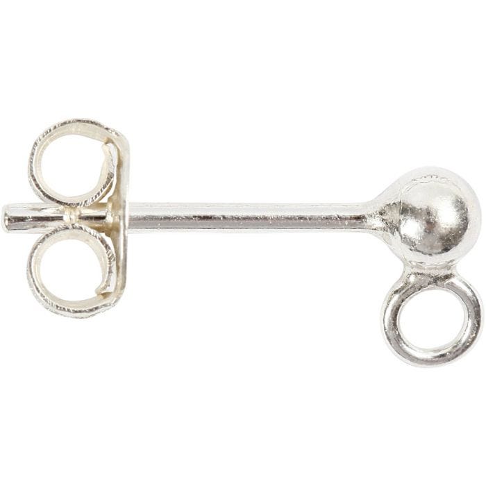 Ørestikker, L: 13 mm, sølv, 10 stk./ 1 pk.