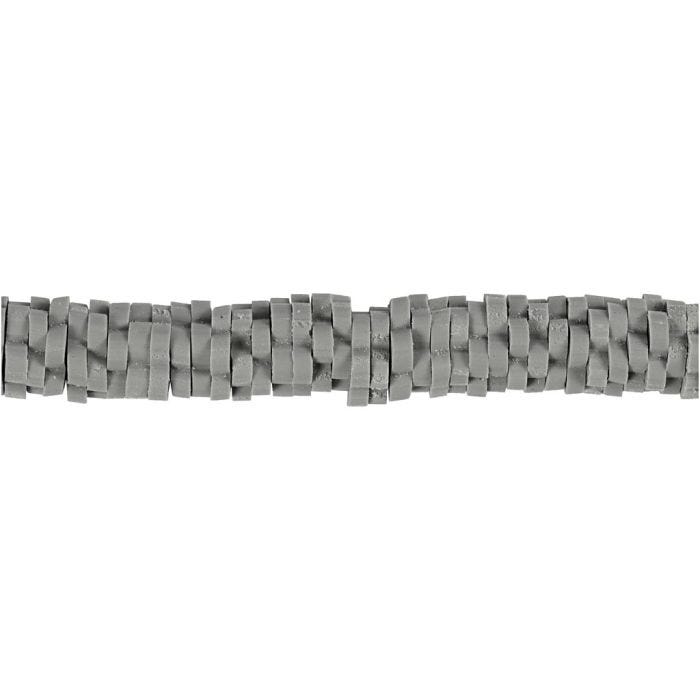 Lerperle, diam. 5-6 mm, hulstr. 2 mm, grå, 145 stk./ 1 pk.