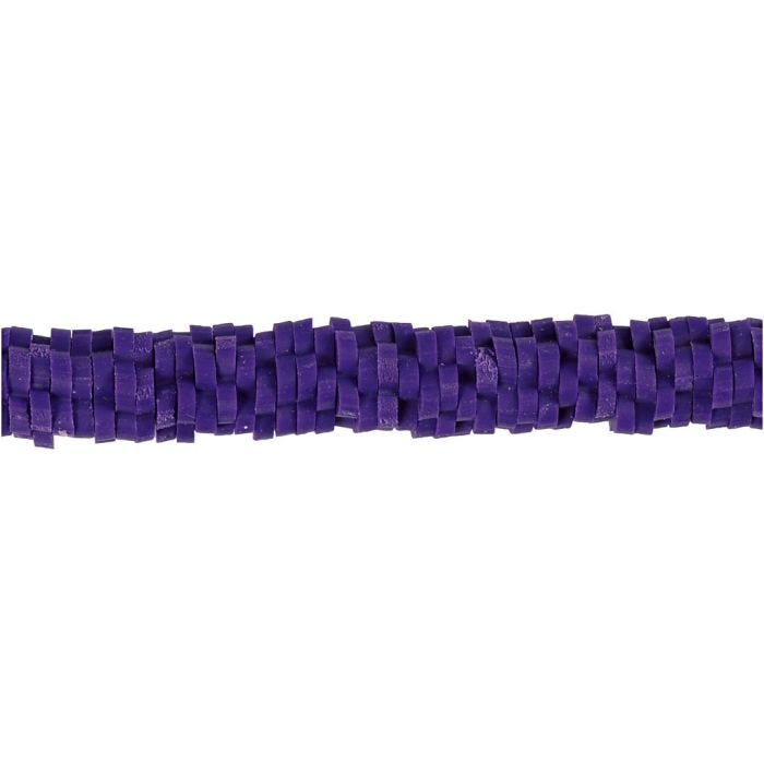 Lerperle, diam. 5-6 mm, hulstr. 2 mm, lilla, 145 stk./ 1 pk.