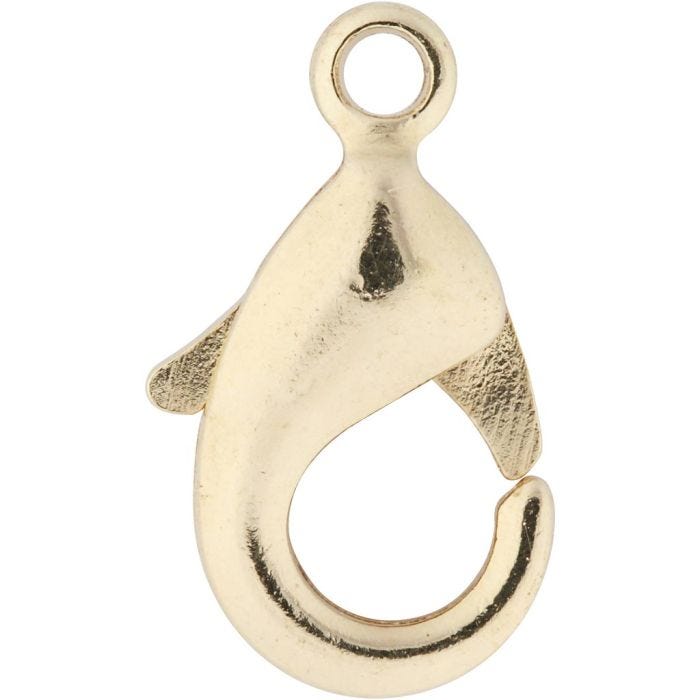 Karabinhage, L: 10,1 mm, forgyldt, 100 stk./ 1 pk.