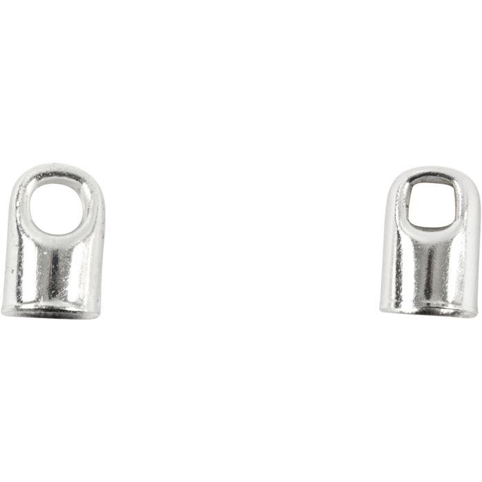 Enderør, L: 7 mm, diam. 4,5 mm, forsølvet, 8 stk./ 1 pk.