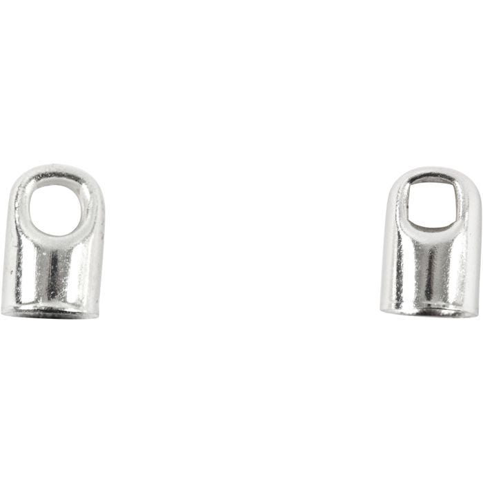 Enderør, L: 7 mm, diam. 4,5 mm, forsølvet, 50 stk./ 1 pk.