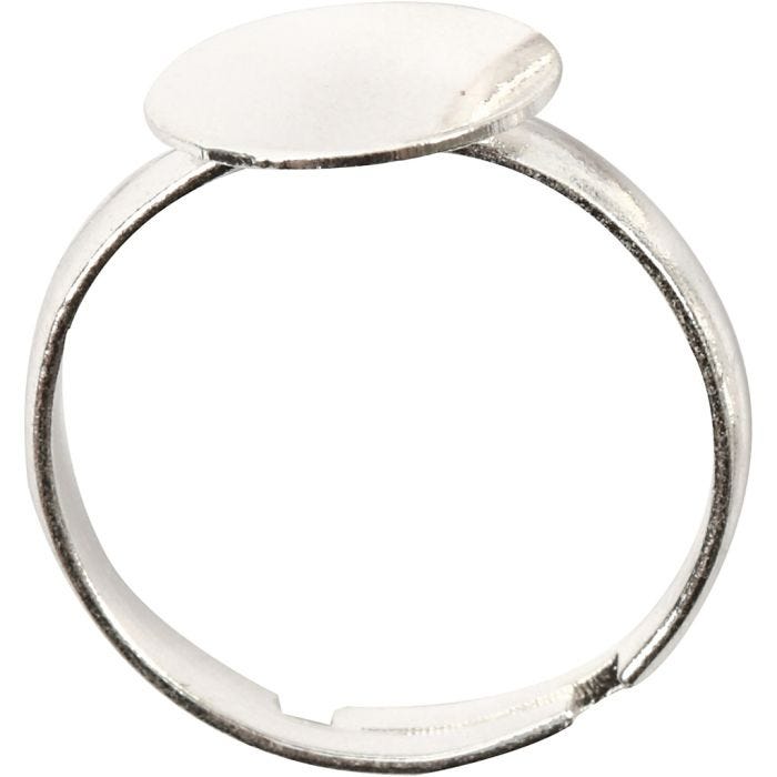 Fingerring, forsølvet, 15 stk./ 1 pk.