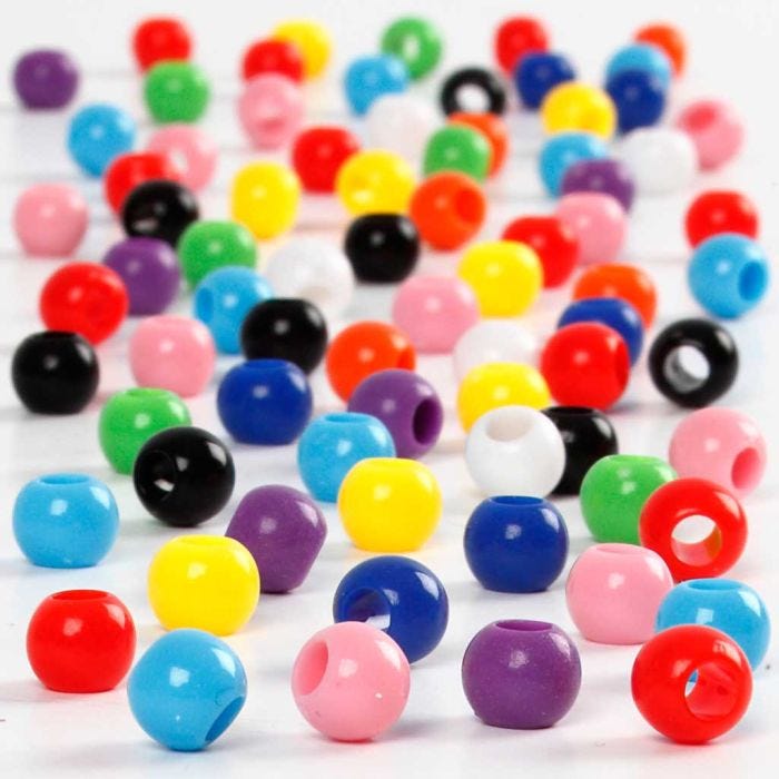 Kongoperler, diam. 6 mm, hulstr. 3 mm, 75 g, 125 ml/ 1 pk.