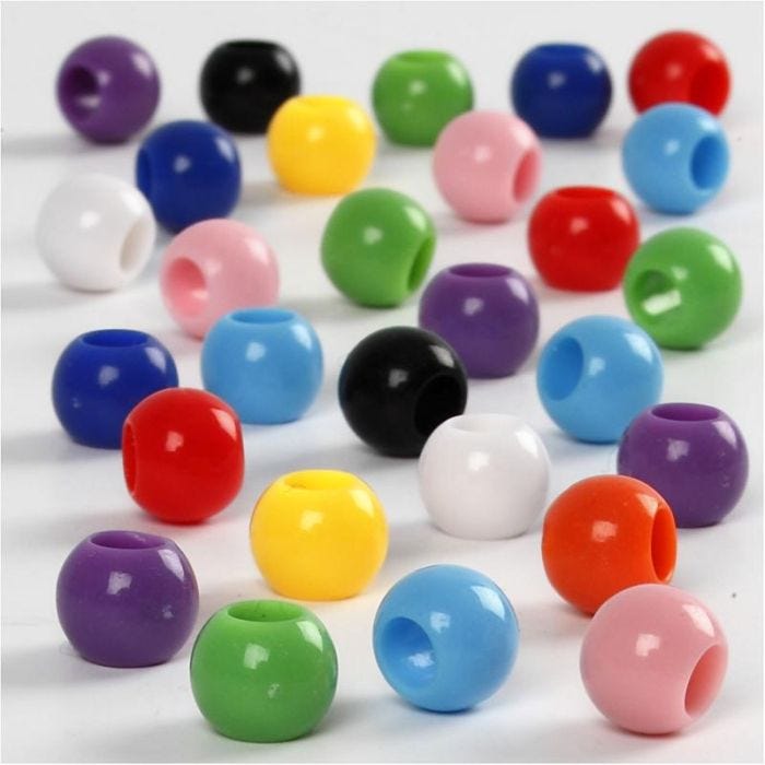 Kongoperler, diam. 8 mm, hulstr. 4 mm, 70 g, 125 ml/ 1 pk.