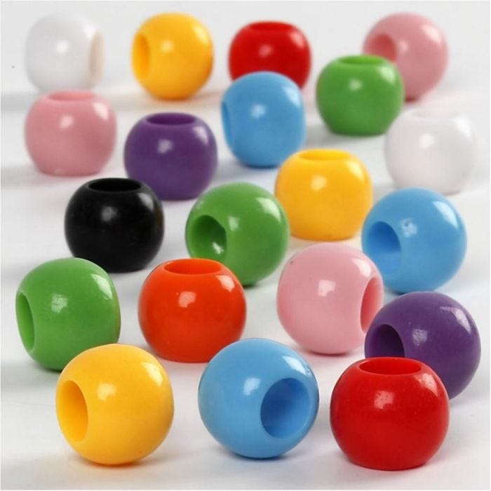 Kongoperler, diam. 10 mm, hulstr. 4,5 mm, 65 g, 110 ml/ 1 pk.