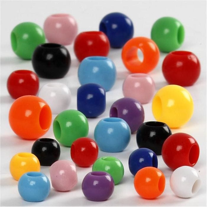 Kongoperler, str. 6-10 mm, hulstr. 3-5 mm, 85 g, 150 ml/ 1 pk.