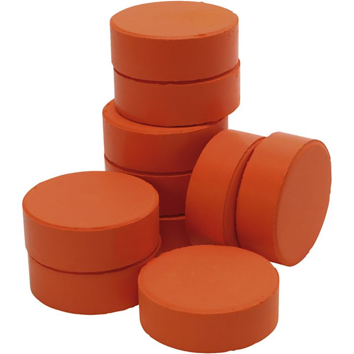 Temperablokke, diam. 44 mm, orange, 10 stk./ 1 pk.