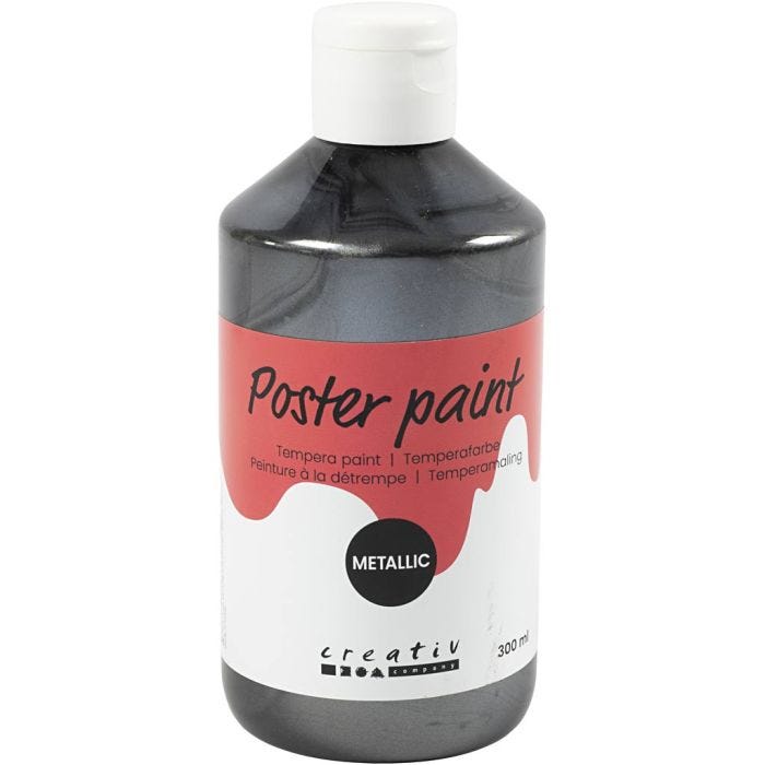 Temperamaling Metallic, sort, 300 ml/ 1 pk.