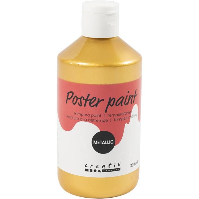 Temperamaling Metallic, guld, 300 ml/ 1 pk.