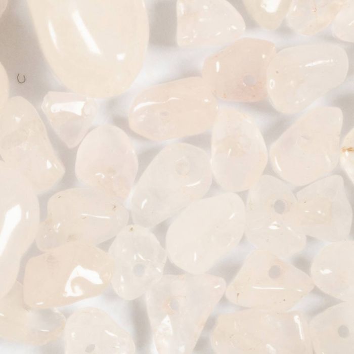 Krystalperler, Rosakvarts, diam. 7-12 mm, hulstr. 1 mm, rosa, 63 stk./ 1 pk.