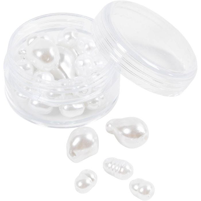 Voksperler, Oval, diam. 6-14 mm, hulstr. 1,3-1,5 mm, 30 stk./ 1 pk.