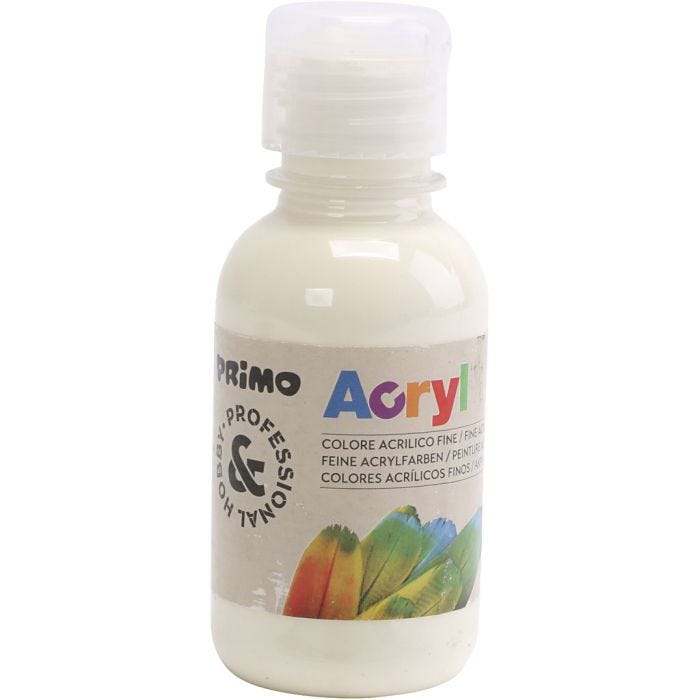 Hobbymaling mat, elfenben, 125 ml/ 1 fl.