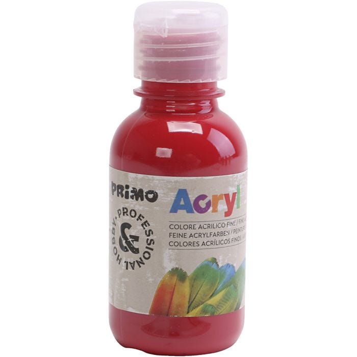 Hobbymaling mat, mørk rød, 125 ml/ 1 fl.