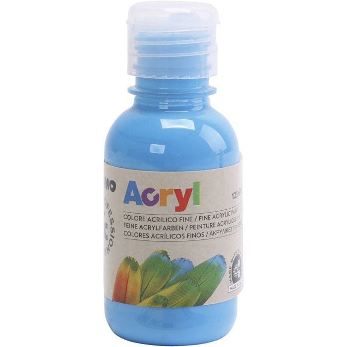 Hobbymaling mat, primær blå, 125 ml/ 1 fl.