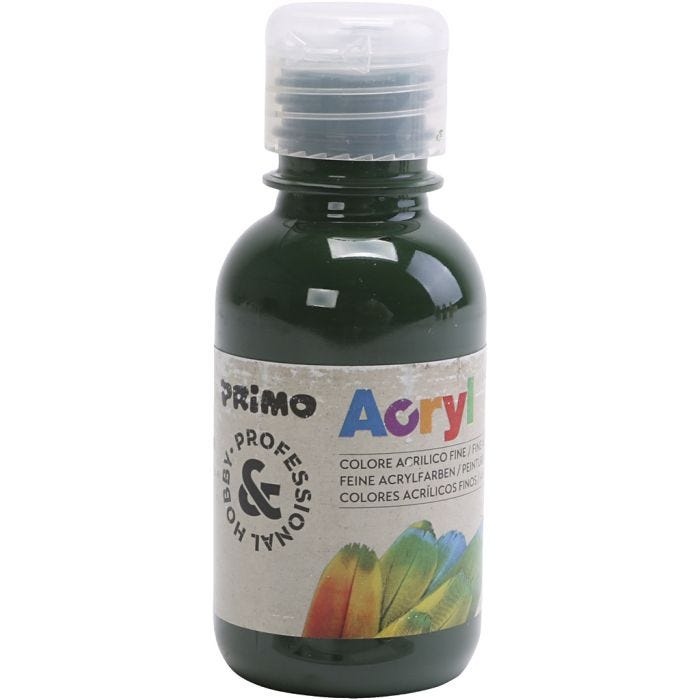 Hobbymaling mat, mørk grøn, 125 ml/ 1 fl.