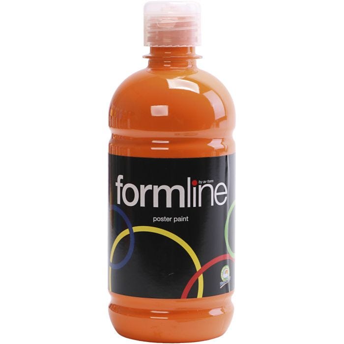 Temperamaling Mat, orange, 500 ml/ 1 fl.
