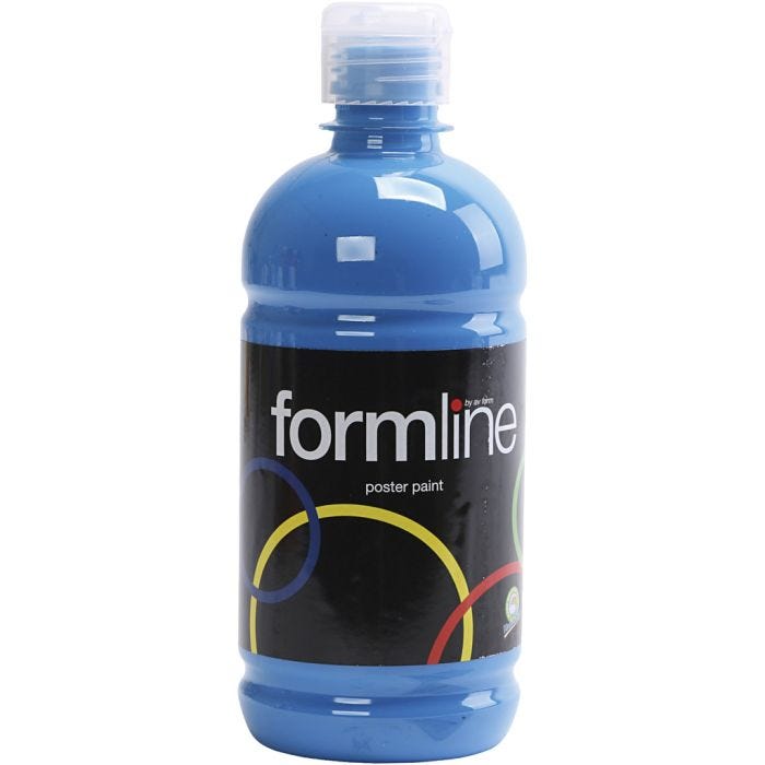 Temperamaling Mat, primær blå, 500 ml/ 1 fl.