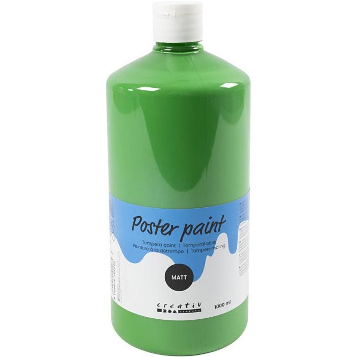 Temperamaling Mat, grøn, 1000 ml/ 1 fl.