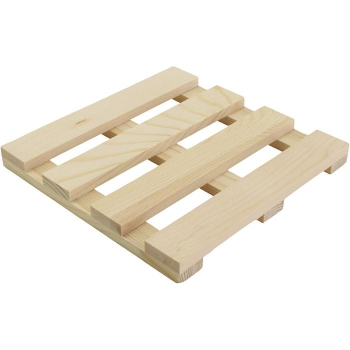 Bordskånere i træ, H: 1,5 cm, L: 15 cm, B: 15 cm, str. 15x15 cm, 12 stk./ 1 pk.
