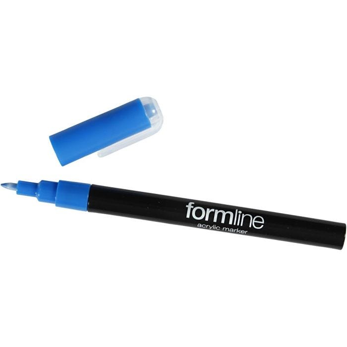 formline Akrylmarker, 0,7 mm, blå, 1 stk.
