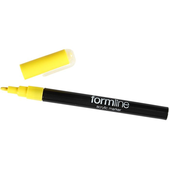 formline Akrylmarker, streg 0,9-1,3 mm, gul, 1 stk.