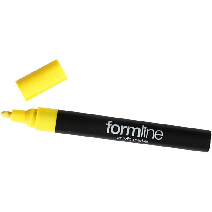 formline Akrylmarker, 2.5 mm, gul, 1 stk.