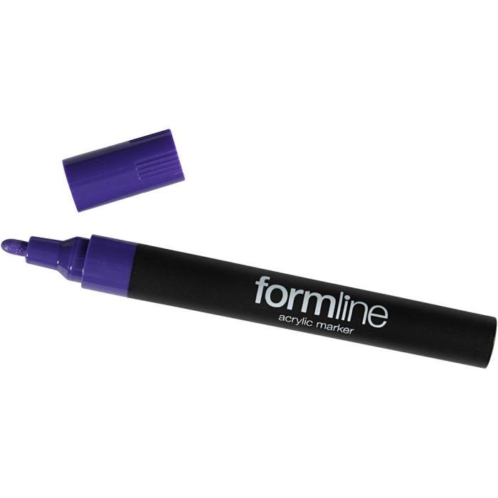 formline Akrylmarker, streg 2.5 mm, lilla, 1 stk.